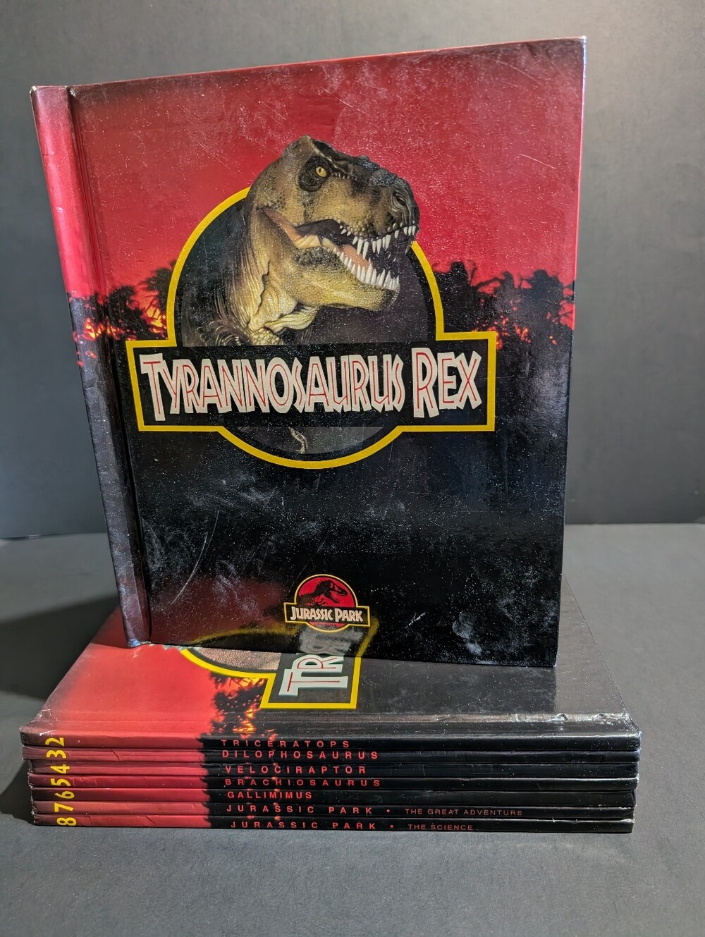 8 Jurassic Park Books Complete Set Dinosaur Petro Canada 1993 Hardcover